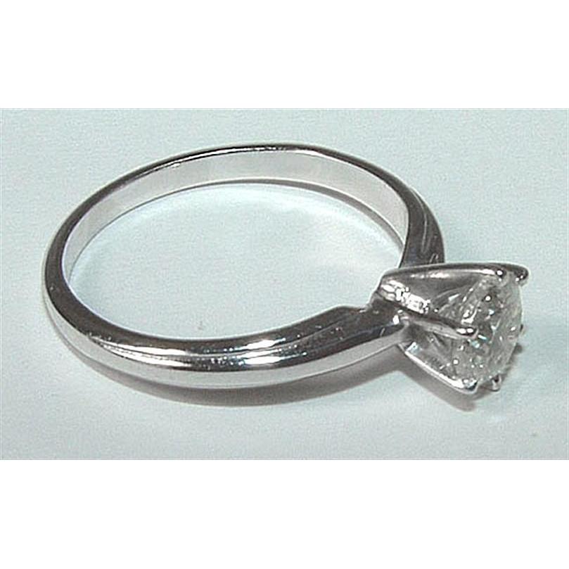 Bague Solitaire Dames Véritable Diamant Or Blanc 1.01 Carat