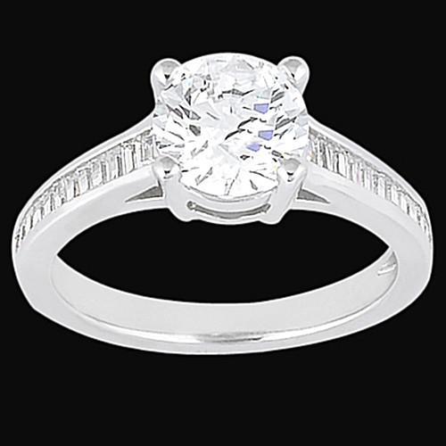 Bague Solitaire De Fiançailles Sertie De Véritable Diamants De 2.31 Carats