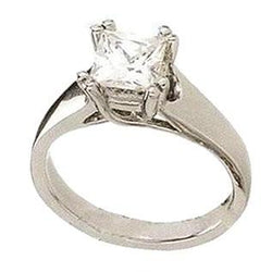 Bague Solitaire De Fiançailles Véritable Diamant Taille Princesse 1 Carat