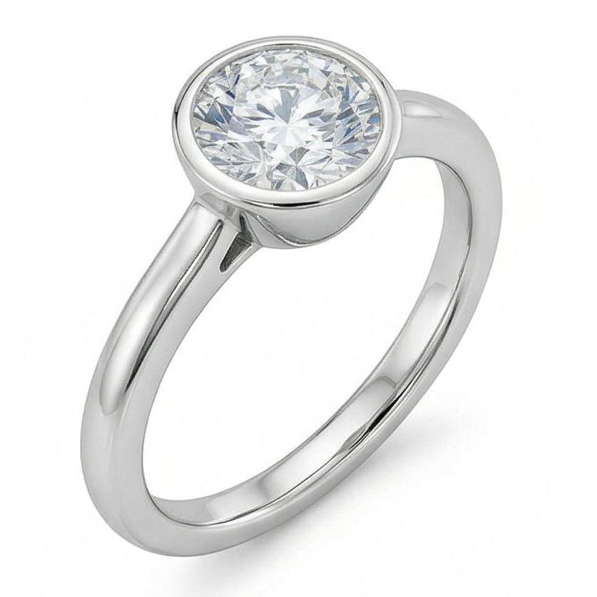naturel diamant 1.20carats bague angle de côté