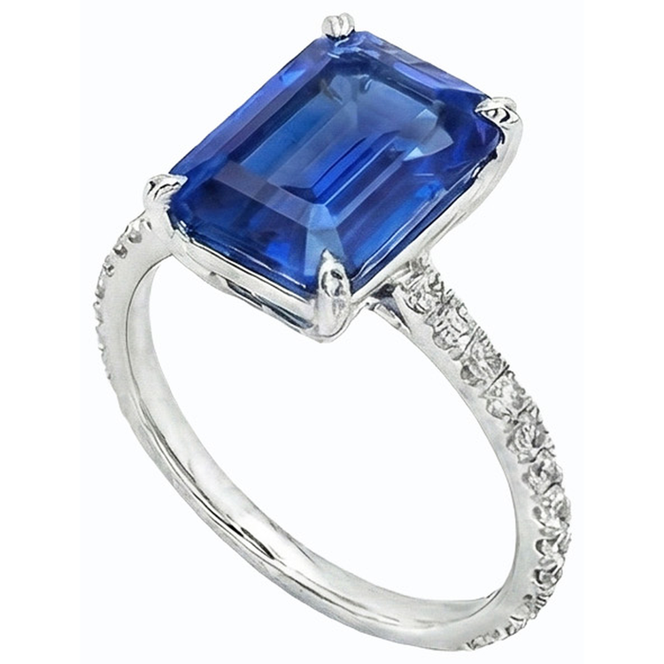 naturel diamant 4.50carats bague vue de face