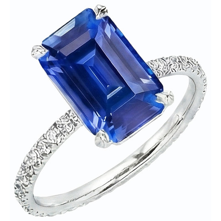 naturel diamant 4.50carats bague angle de côté