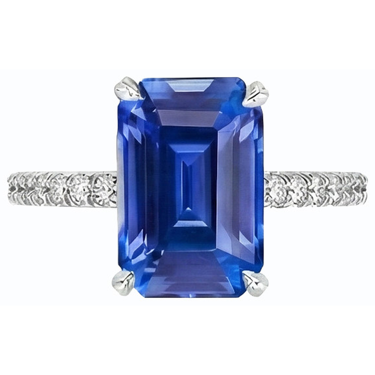 naturel diamant 4.50carats bague vue de dessus
