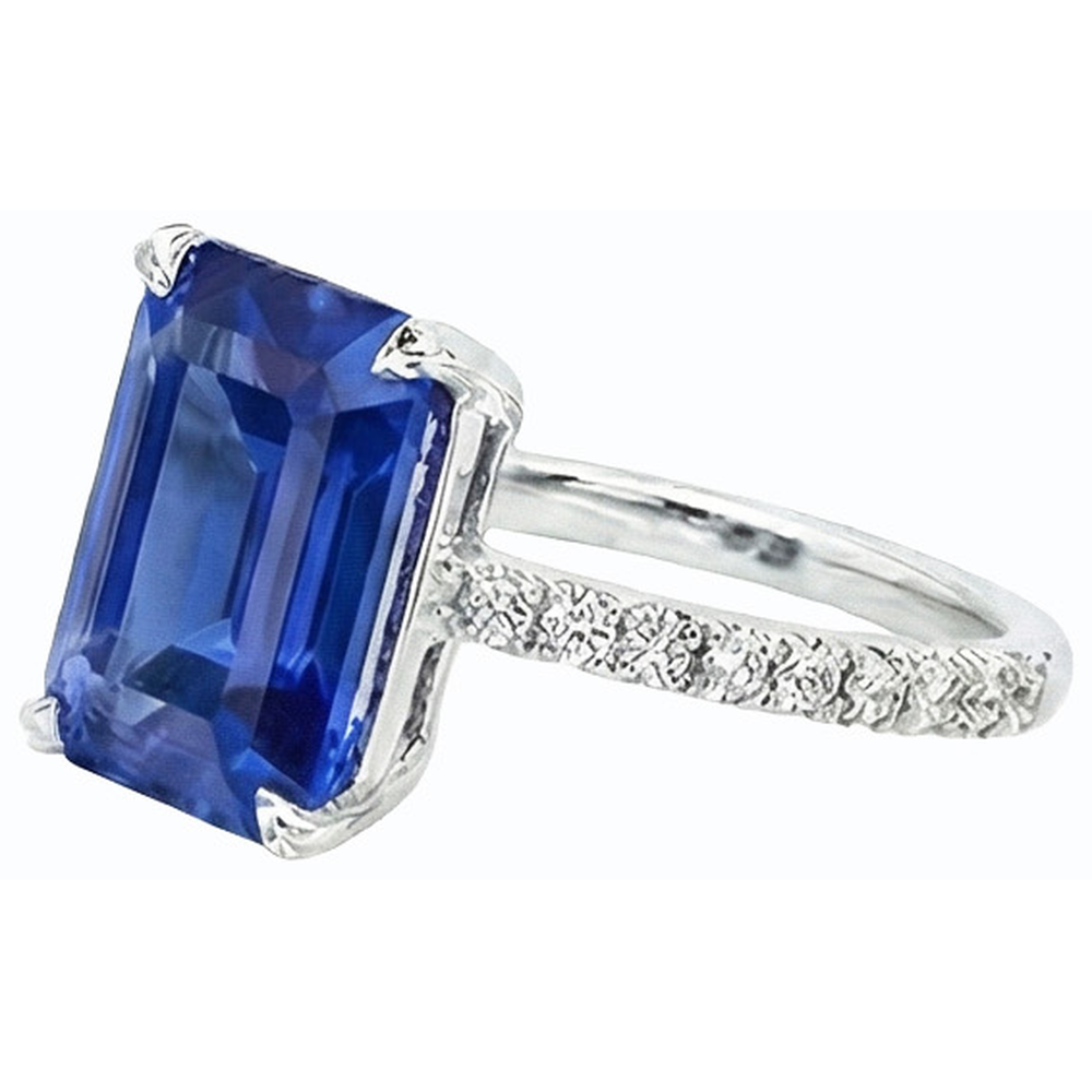 naturel diamant 4.50carats bague vue de profil
