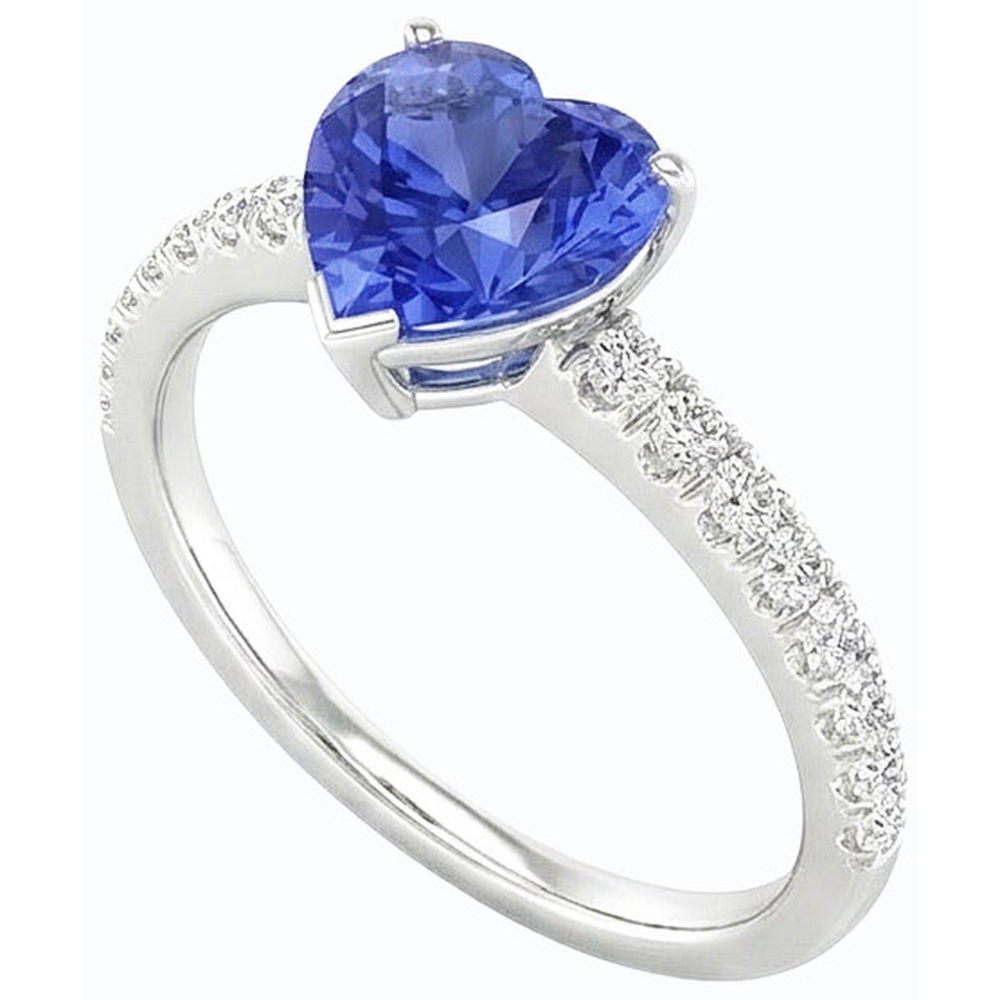 naturel round diamant 3carats bague vue de face