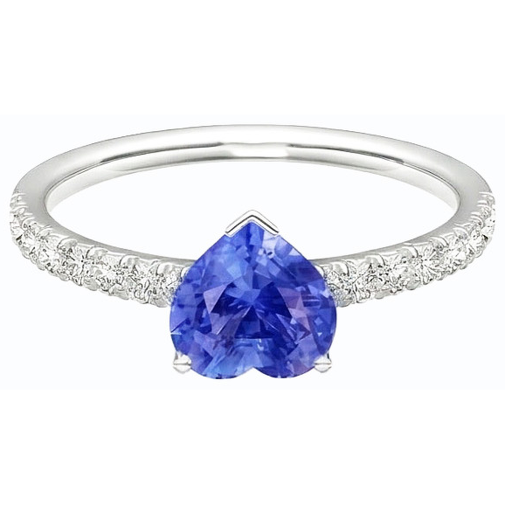 naturel round diamant 3carats bague vue de dessus