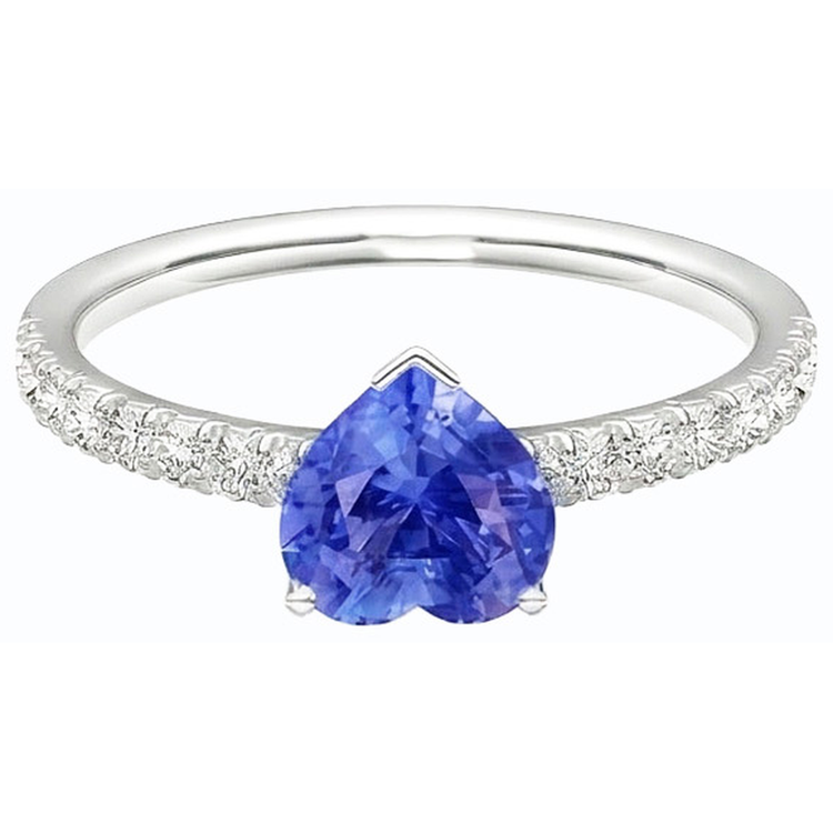 naturel round diamant 3carats bague vue de dessus