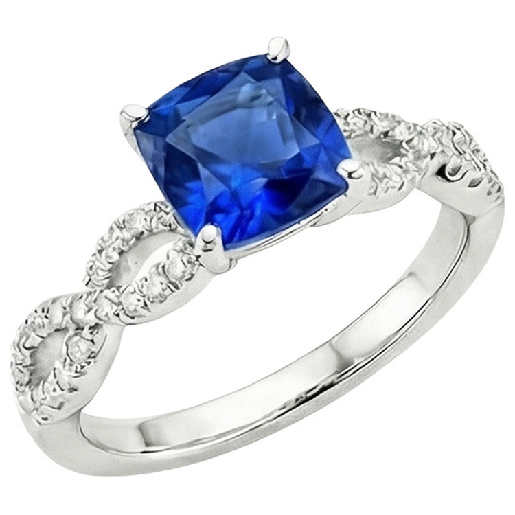 naturel round diamant 2.75carats bague vue de dessus
