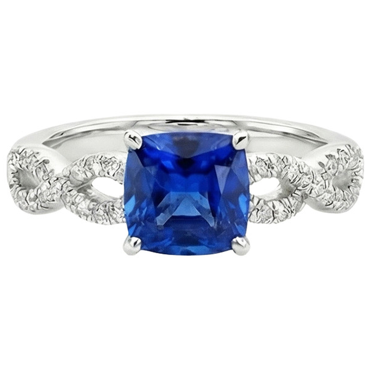 naturel round diamant 2.75carats bague angle de côté