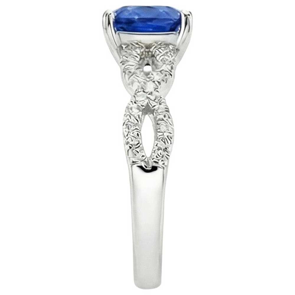 naturel round diamant 2.75carats bague vue de profil