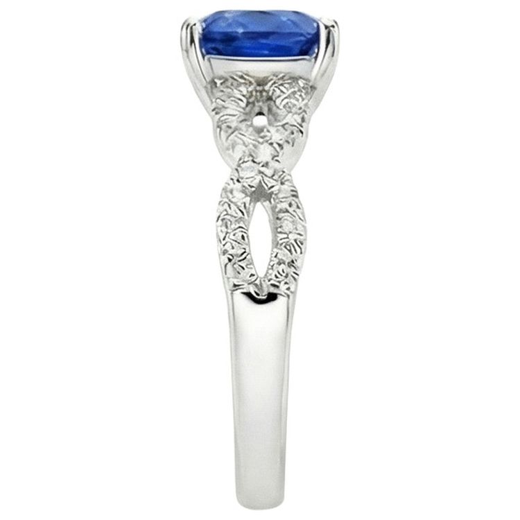 naturel round diamant 2.75carats bague vue de profil