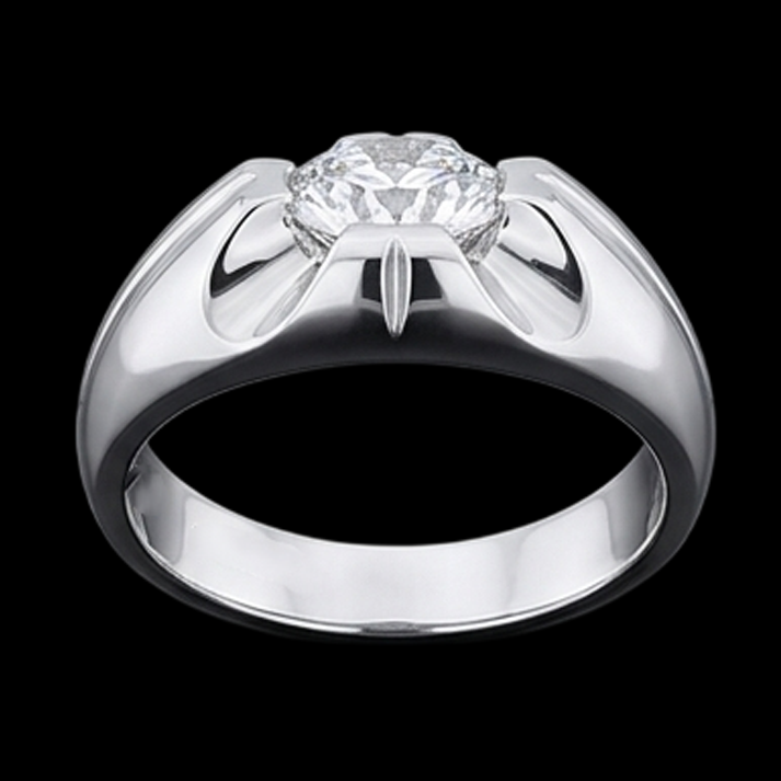 Bague Solitaire Diamant Naturels Extraits des Mines ( et non cultivés en laboratoire ) Rond Gypsy 2.50 Carat Or Blanc 14K