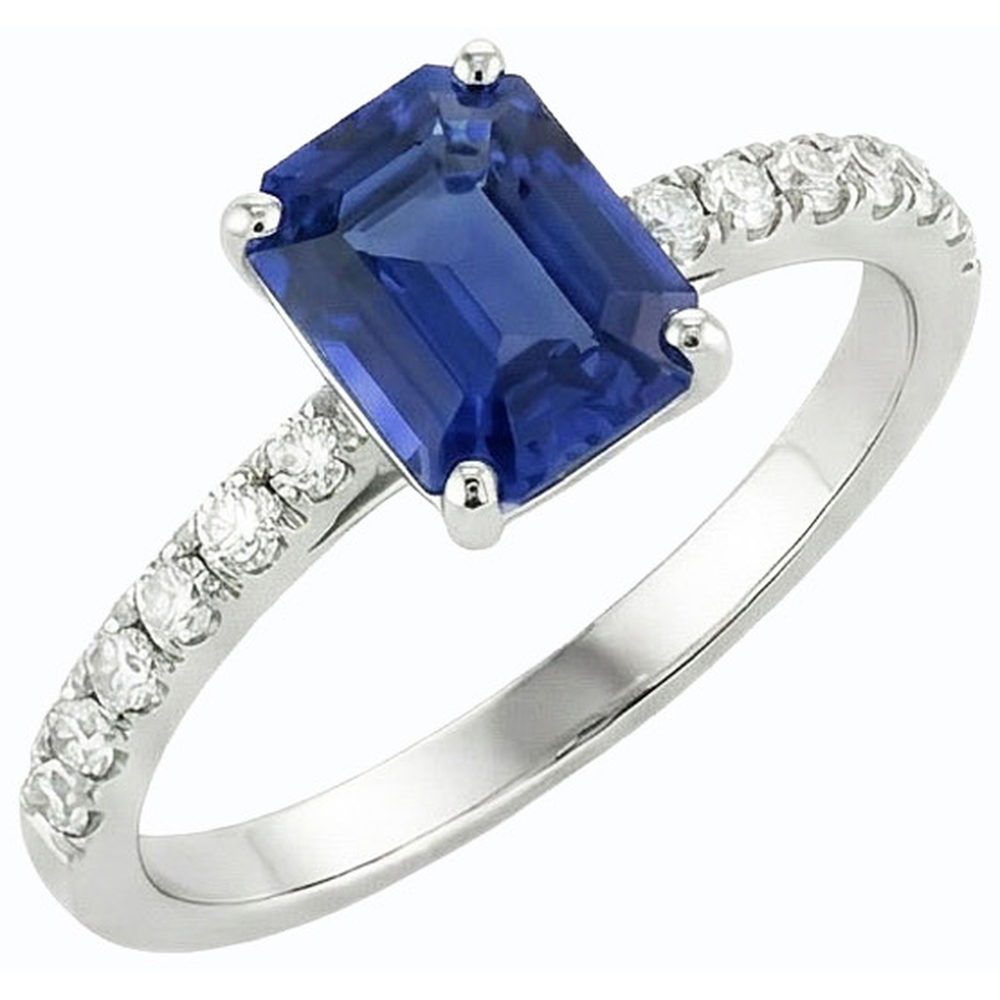 naturel diamant 2.50carats bague angle de côté