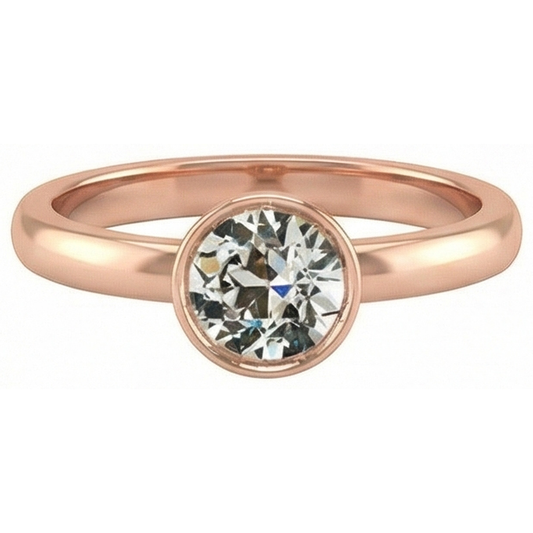 naturel round diamant 1.50carats bague angle de côté