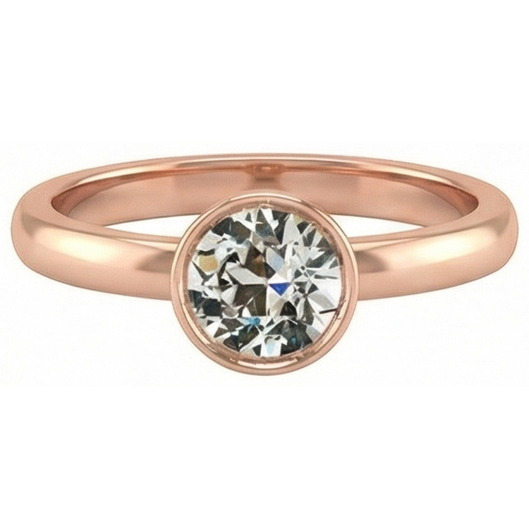 naturel round diamant 1.50carats bague angle de côté