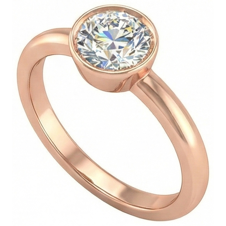 naturel round diamant 1.50carats bague détail rapproché