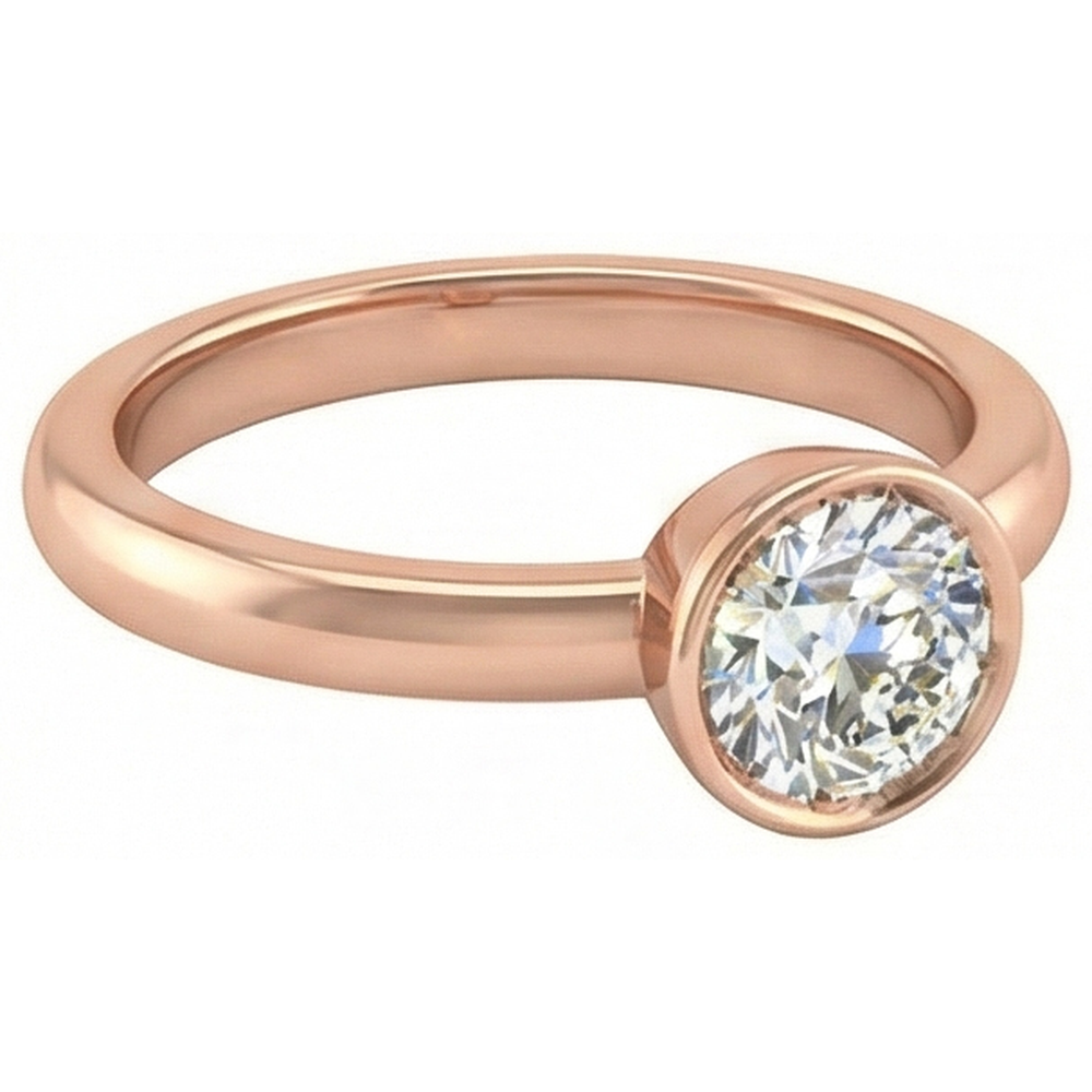 naturel round diamant 1.50carats bague vue de dessus