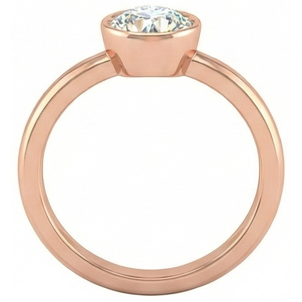 naturel round diamant 1.50carats bague vue de profil
