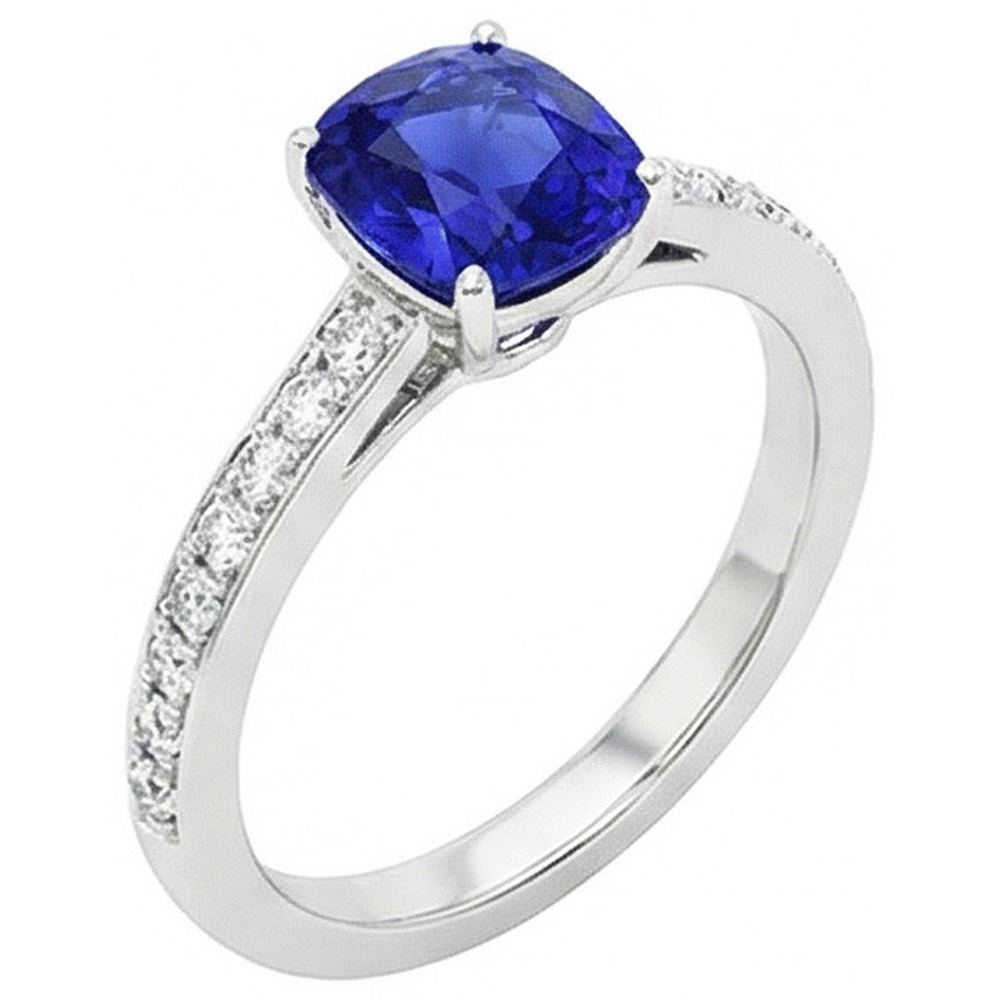 naturel round diamant 6carats bague angle de côté