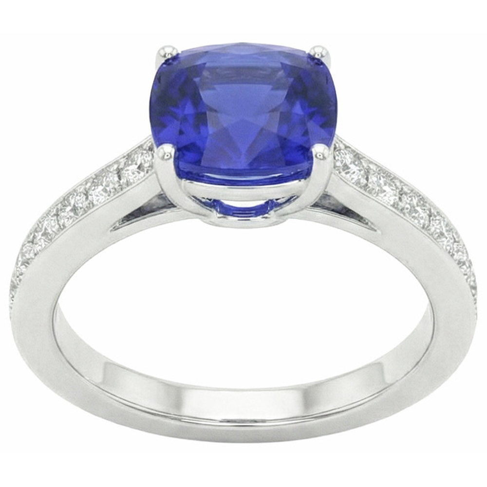 naturel round diamant 6carats bague détail rapproché