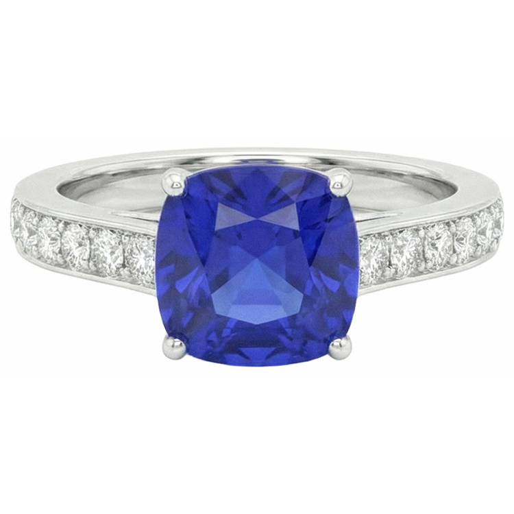 naturel round diamant 6carats bague vue de face
