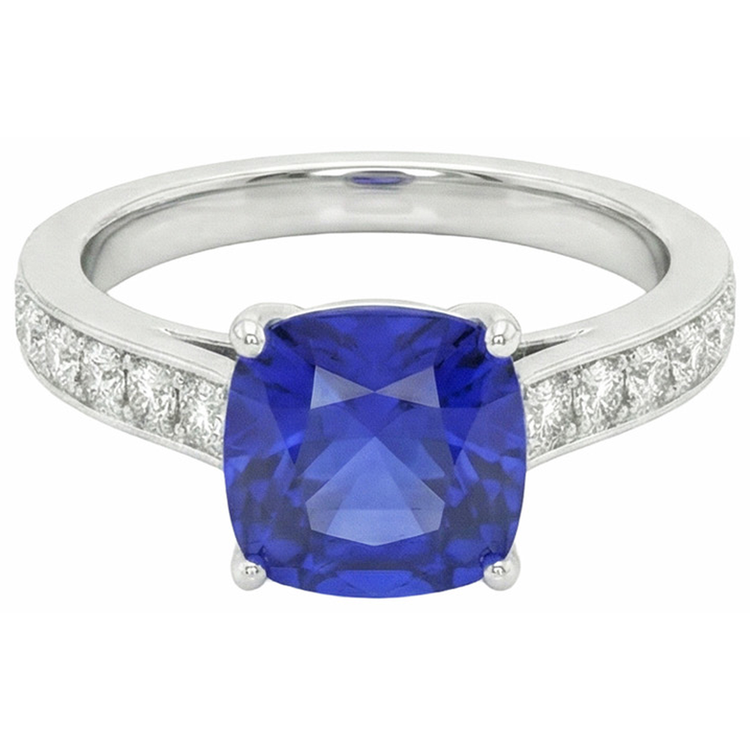 naturel round diamant 6carats bague vue de dessus