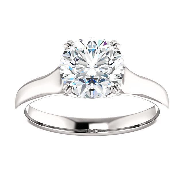 Bague Solitaire En Réel Diamants Brillants Ronds Sertis Griffes De 1.51 Ct