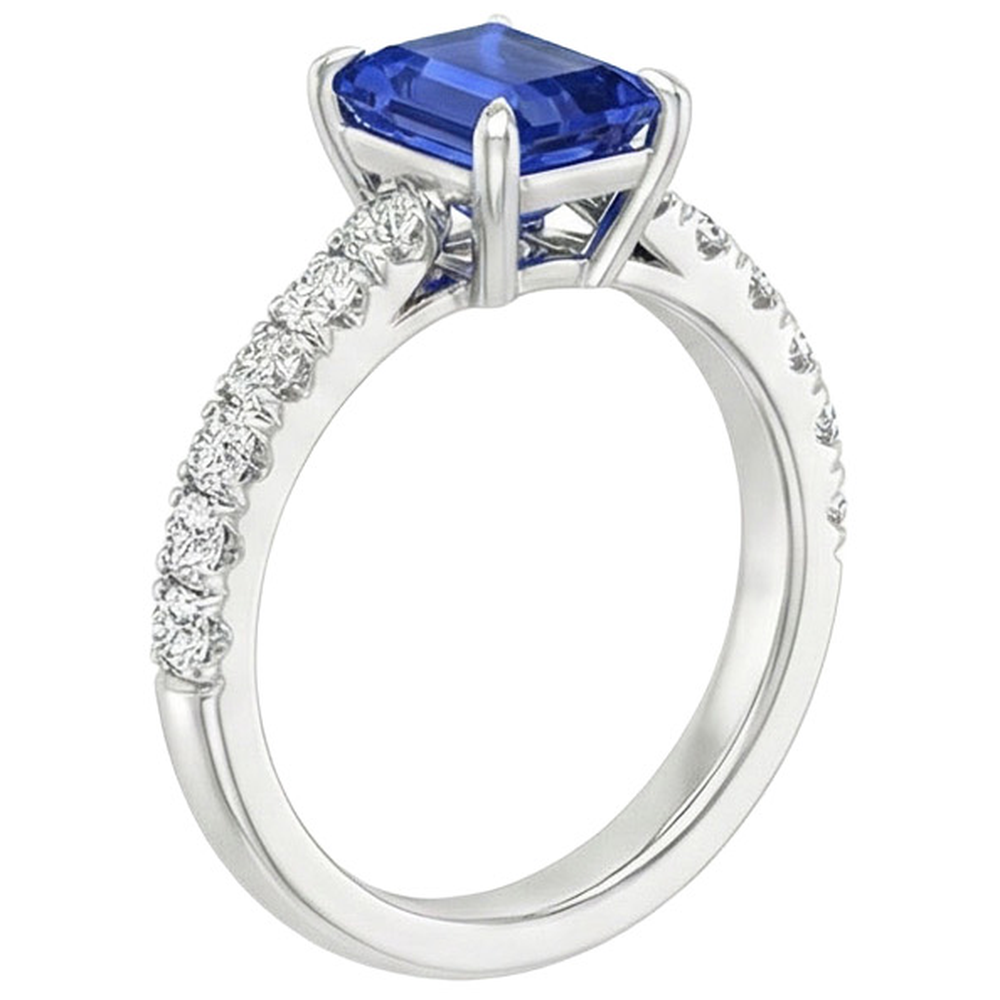 naturel diamant 4.50carats bague angle de côté