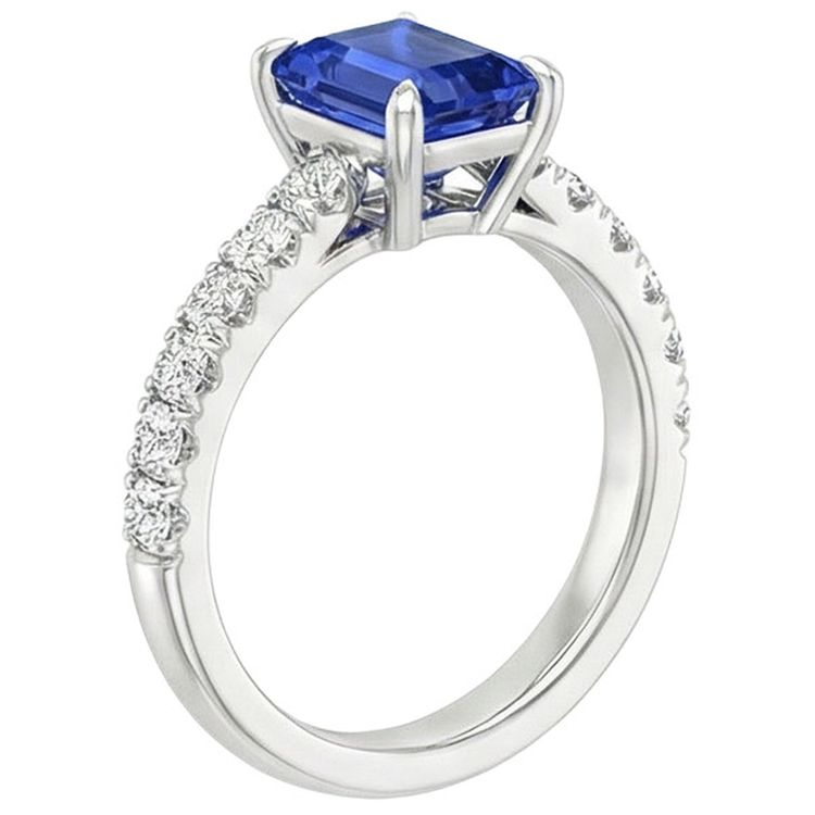 naturel diamant 4.50carats bague angle de côté
