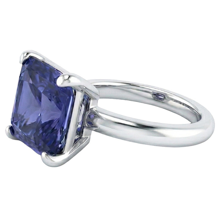 naturel radiant saphir 2.50carats bague vue de dessus