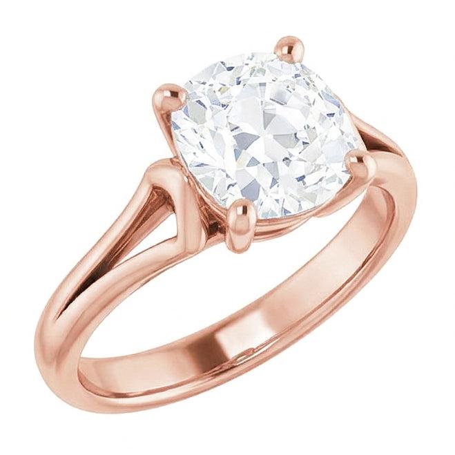 naturel round diamant 3.50carats bague détail rapproché