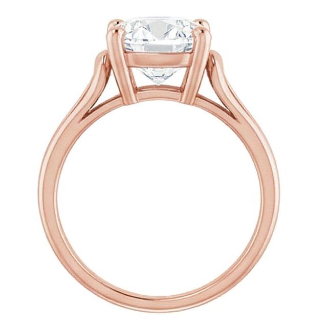 naturel round diamant 3.50carats bague vue de dessus