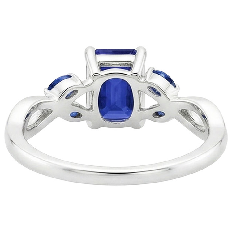 naturel marquise saphir 3.50carats bague angle de côté