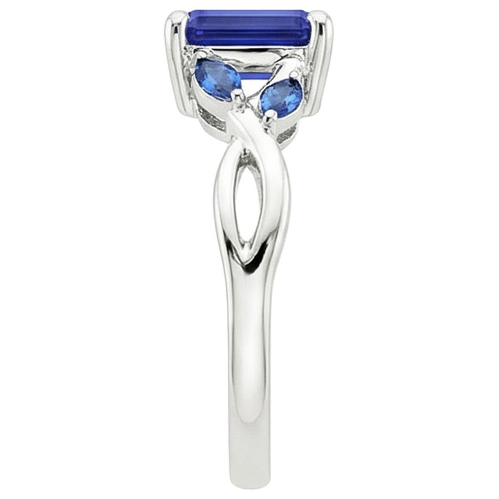 naturel marquise saphir 3.50carats bague sur blanc