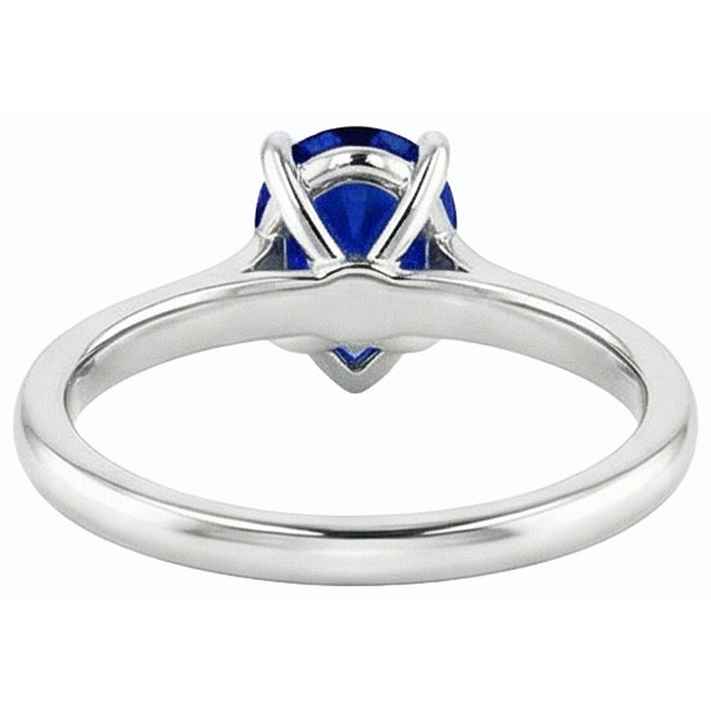 naturel pear diamant 1carats bague vue de face