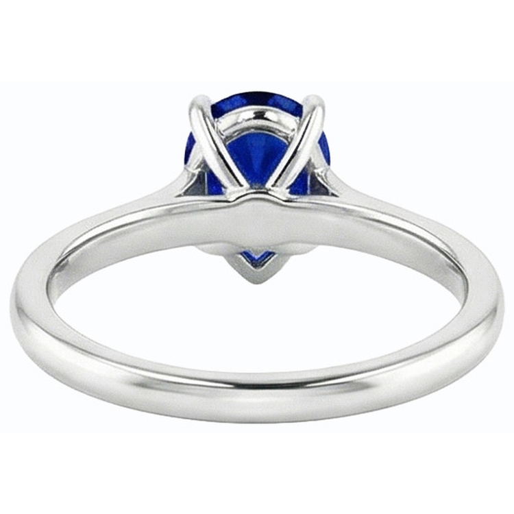 naturel pear diamant 1carats bague vue de face