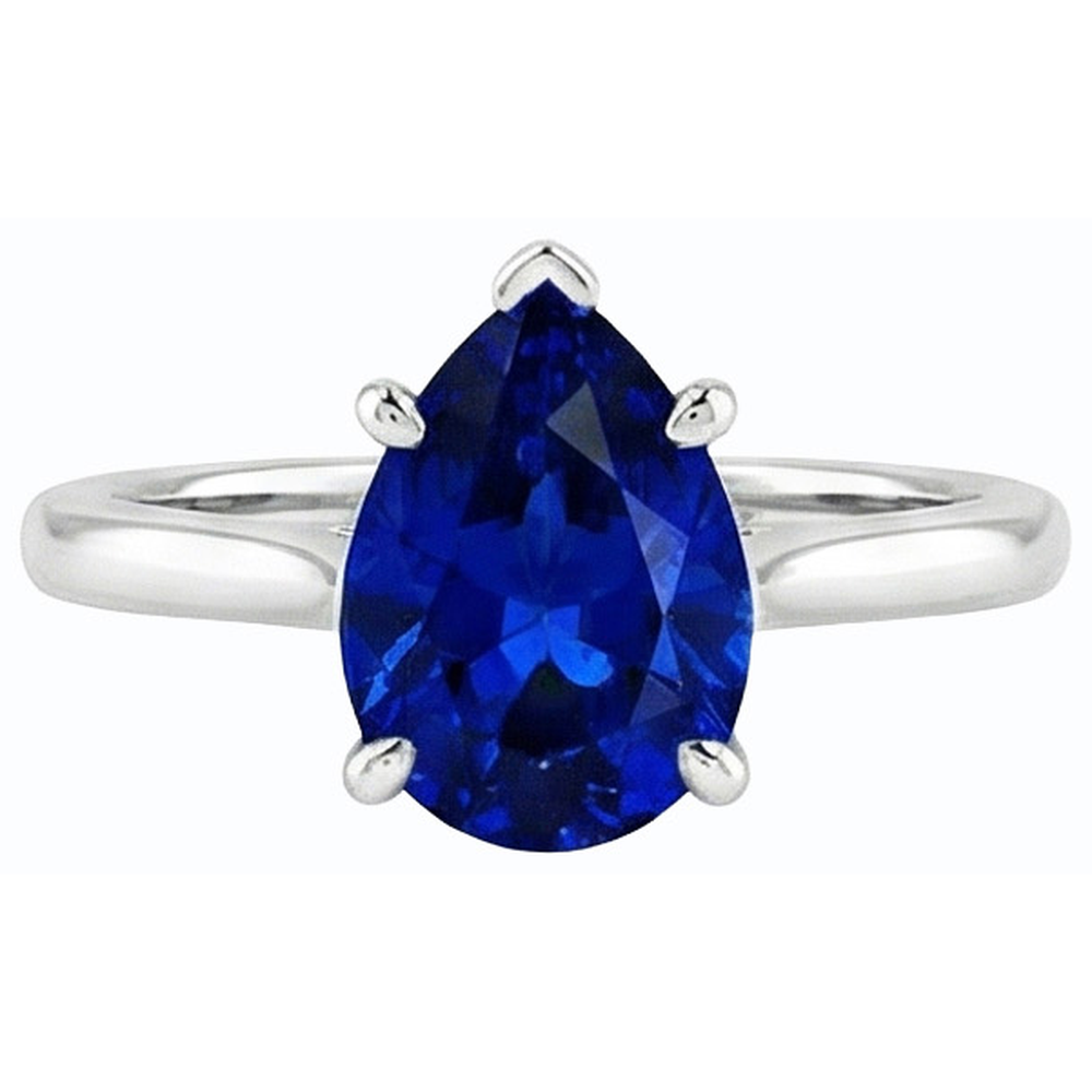 naturel pear diamant 1carats bague angle de côté