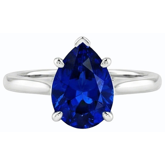 naturel pear diamant 1carats bague angle de côté