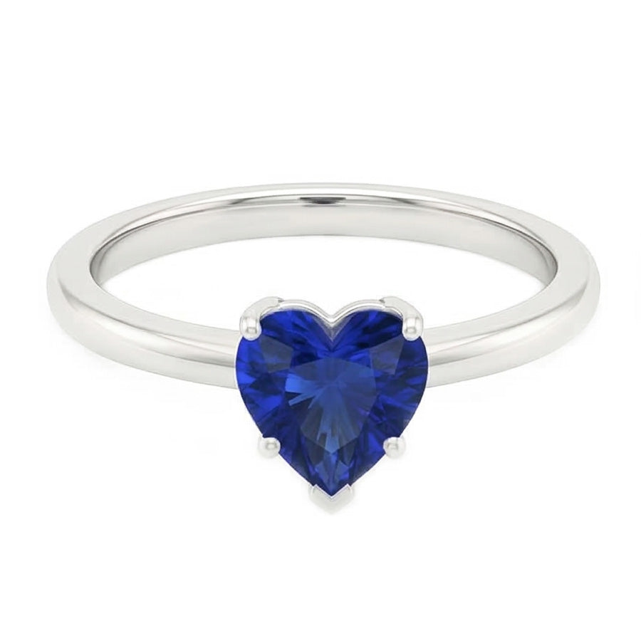 naturel heart diamant 2carats bague vue de profil