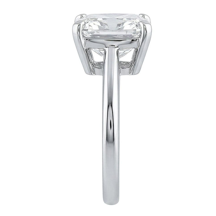 Bague Solitaire Grand Réel Diamant Taille Coussin 3 Carats
