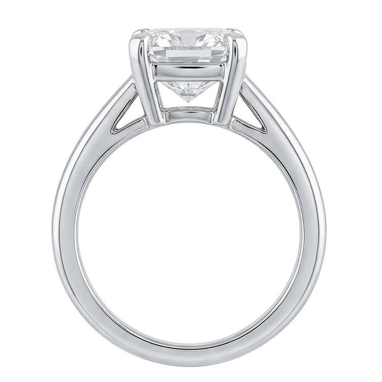 Bague Solitaire Grand Réel Diamant Taille Coussin 3 Carats