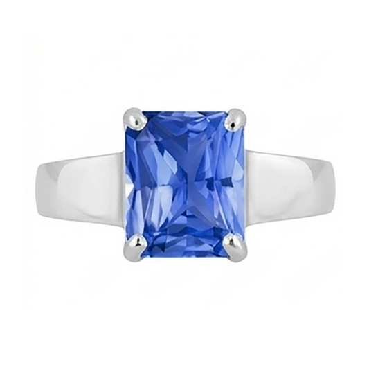 Bague Solitaire Homme Bijoux Pierre Précieuse 2.50 Carats Saphir Sri Lankais