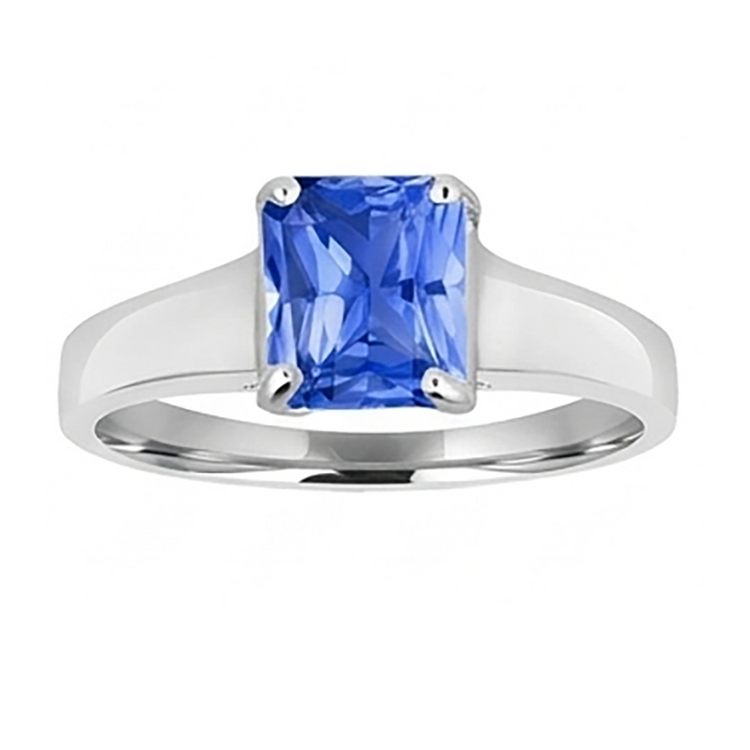 Bague Solitaire Homme Bijoux Pierre Précieuse 2.50 Carats Saphir Sri Lankais