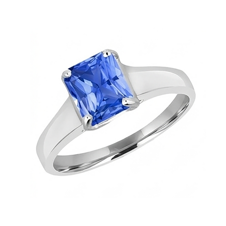 Bague Solitaire Homme Bijoux Pierre Précieuse 2.50 Carats Saphir Sri Lankais