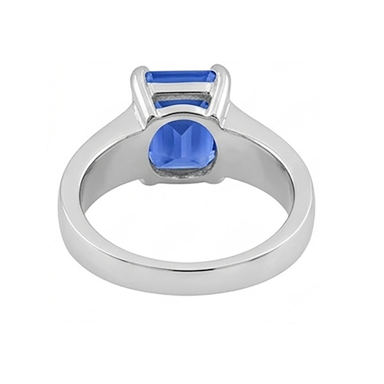 Bague Solitaire Homme Bijoux Pierre Précieuse 2.50 Carats Saphir Sri Lankais