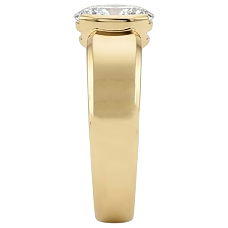 Bague Solitaire Homme Diamant Naturels Extraits des Mines ( et non cultivés en laboratoire ) Ovale 1.50 Carats Bijoux Or Jaune