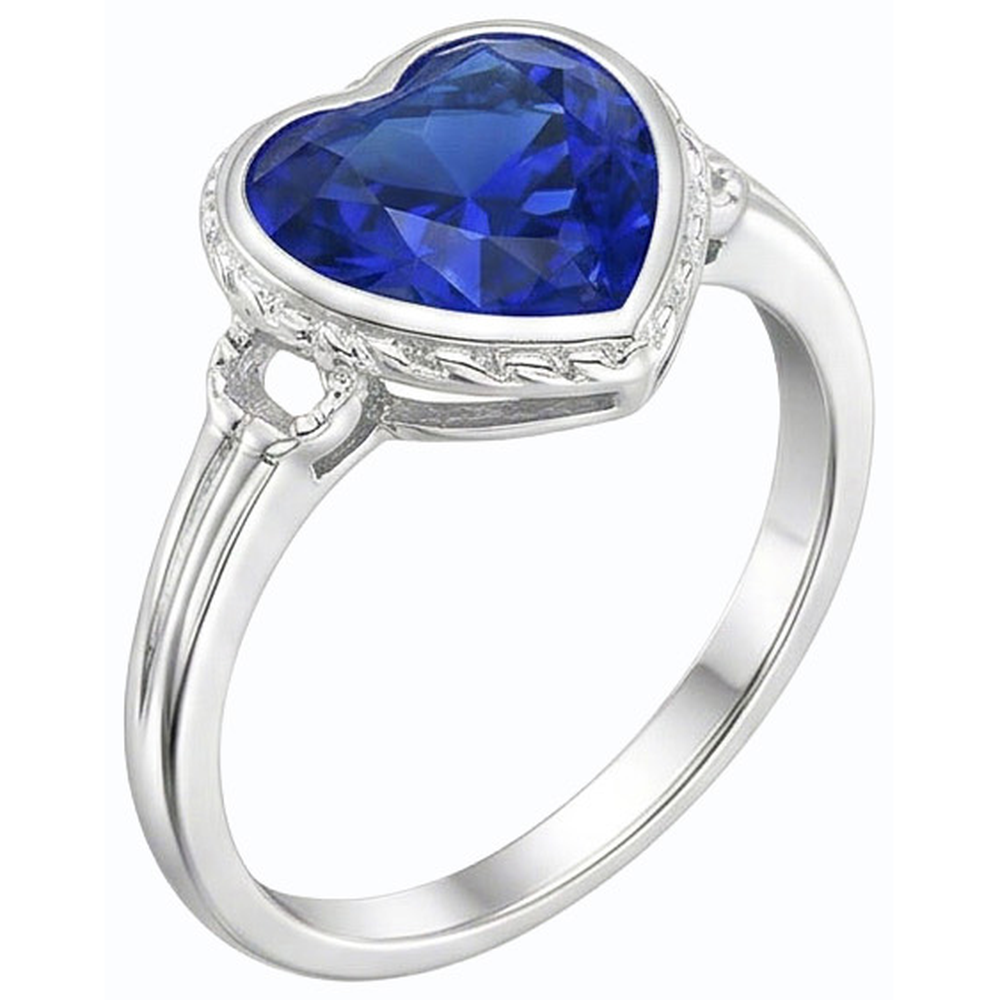 naturel heart diamant 2carats bague vue de face