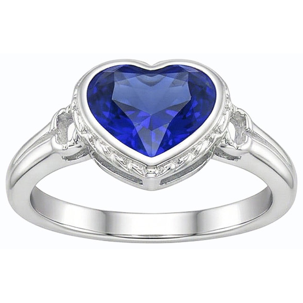 naturel heart diamant 2carats bague vue de dessus