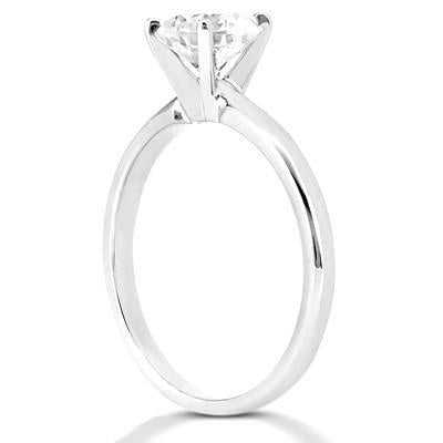 Bague Solitaire Naturel Diamant 1.50 Carats Bijoux Or Blanc