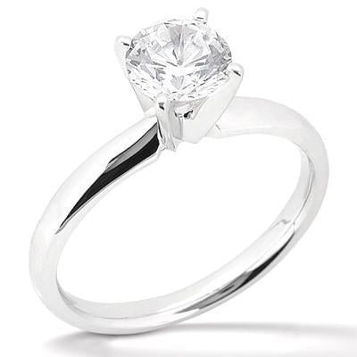 Bague Solitaire Naturel Diamant 1.50 Carats Bijoux Or Blanc